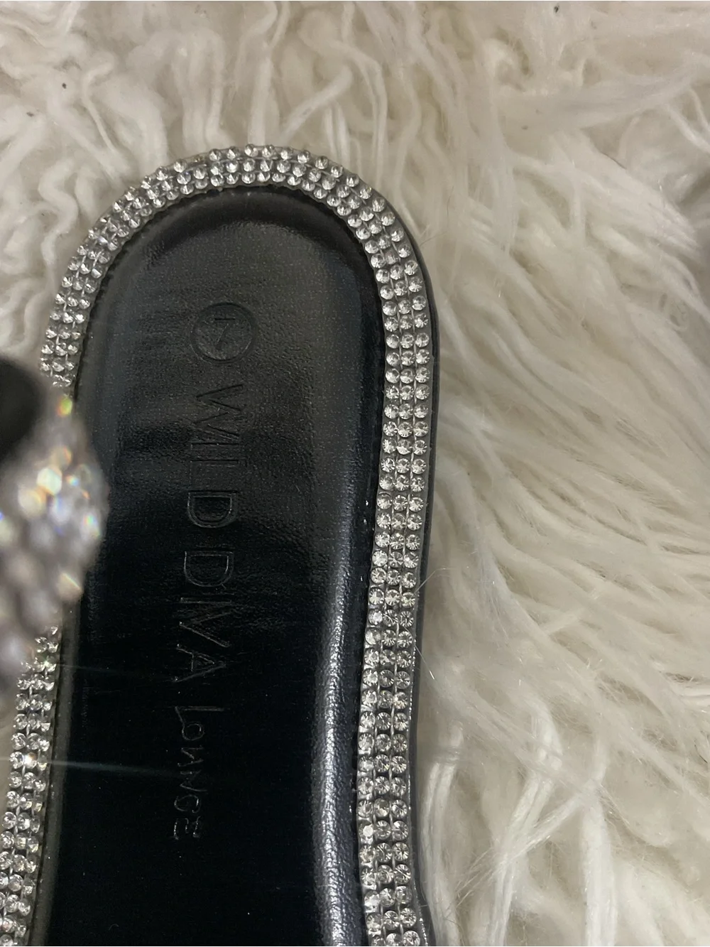 Wild Diva Black Rhinestone Floral Wrap Sandals